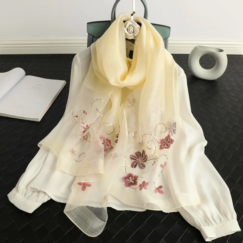 2025 Free Shipping Items Luxury Silk Scarf For Women Spring Autumn Mom Gift Fashionable Style Thin Long Embroidered Scarves
2025 Free Shipping Items Luxury Silk Scarf For Women Spring Autumn Mom Gift Fashionable Style Thin Long Embroidered Scarves