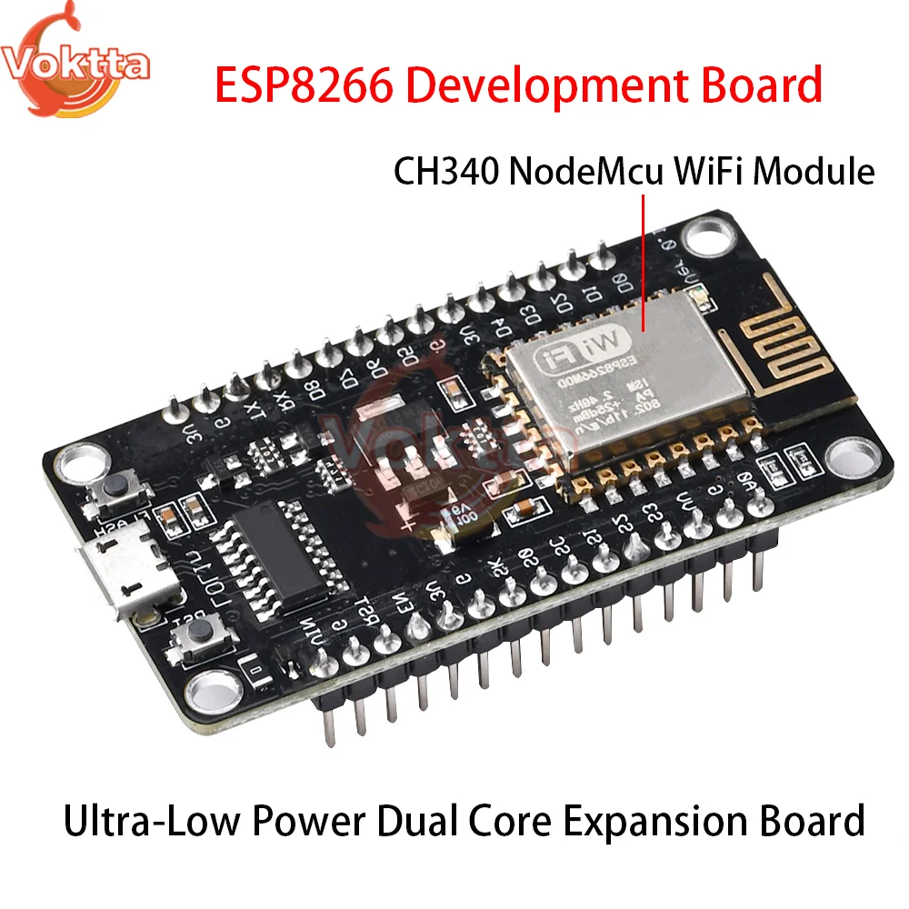 ESP8266 Плата последовательной разработки Беспроводной модуль CH340 NodeMcu ESP-12E V3 Lua WiFi Двухъядерная плата расширения со сверхнизким энергопотреблением
ESP8266 Плата последовательной разработки Беспроводной модуль CH340 NodeMcu ESP-12E V3 Lua WiFi Двухъядерная плата расширения со сверхнизким энергопотреблением