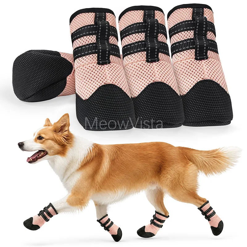 Summer Anti-Slip Breathable Dog Boots Heat Resistant Adjustable Straps Paw Protector Dog Shoes for Medium Large Dogs Walking
Summer Anti-Slip Breathable Dog Boots Heat Resistant Adjustable Straps Paw Protector Dog Shoes for Medium Large Dogs Walking