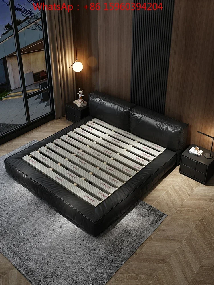 Minimalist genuine leather bed , light luxury, modern minimalist internet red , quiet style master room double king ,
Minimalist genuine leather bed , light luxury, modern minimalist internet red , quiet style master room double king ,