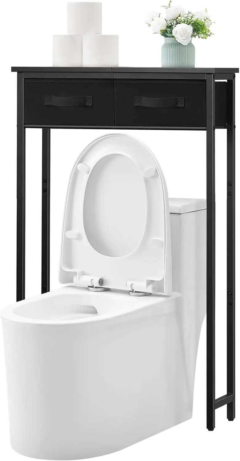 2-Tier Over The Toilet Storage with 2 Fabric Drawers, Freestanding Above Toilet Cabinet, Space Saver Metal Bathroom Organizer
2-Tier Over The Toilet Storage with 2 Fabric Drawers, Freestanding Above Toilet Cabinet, Space Saver Metal Bathroom Organizer