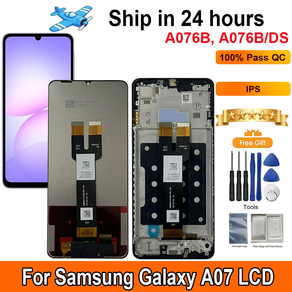 6.7"Screen For Samsung Galaxy A07 LCD Display Touch Panel Digitizer Assembly Replacement LCD With Frame A07 5G A076B/DS
6.7"Screen For Samsung Galaxy A07 LCD Display Touch Panel Digitizer Assembly Replacement LCD With Frame A07 5G A076B/DS