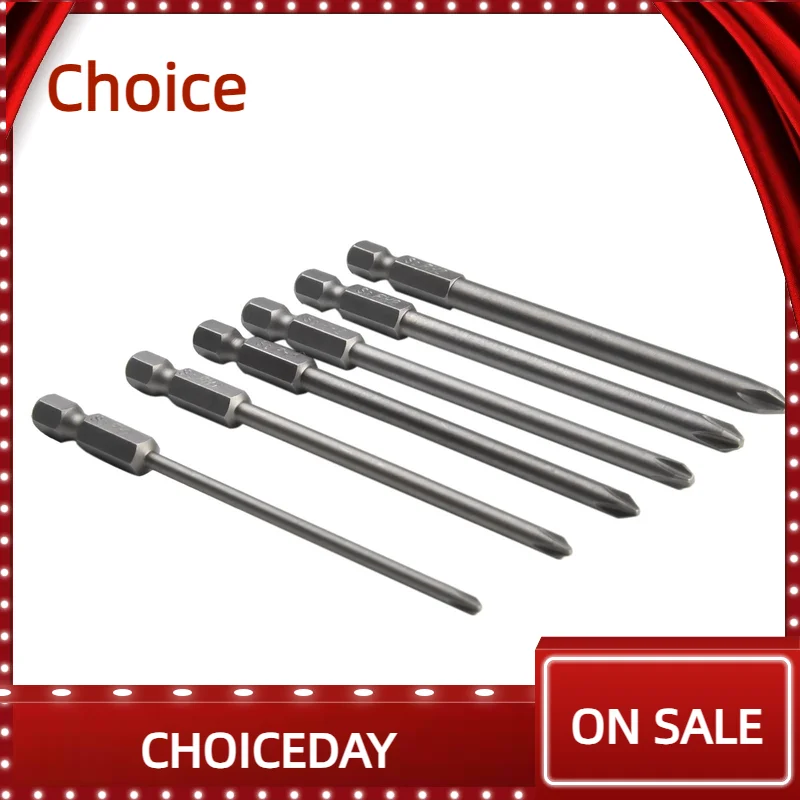 6Pcs 100mm Alloy Steel Magnetic Hex Cross Head Screwdriver Bits 6.3mm Shank PH1 PH2 For Household ScrewsHand Tool Accessories
6Pcs 100mm Alloy Steel Magnetic Hex Cross Head Screwdriver Bits 6.3mm Shank PH1 PH2 For Household ScrewsHand Tool Accessories