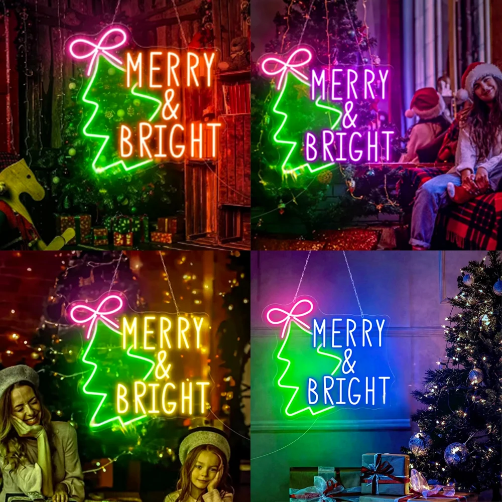 Merry Bright Christmas Neon Sign Xmas Tree Led Light For Wall Decor Room Decoration For Party Bar Bedroom Club Christmas Lamp
Merry Bright Christmas Neon Sign Xmas Tree Led Light For Wall Decor Room Decoration For Party Bar Bedroom Club Christmas Lamp