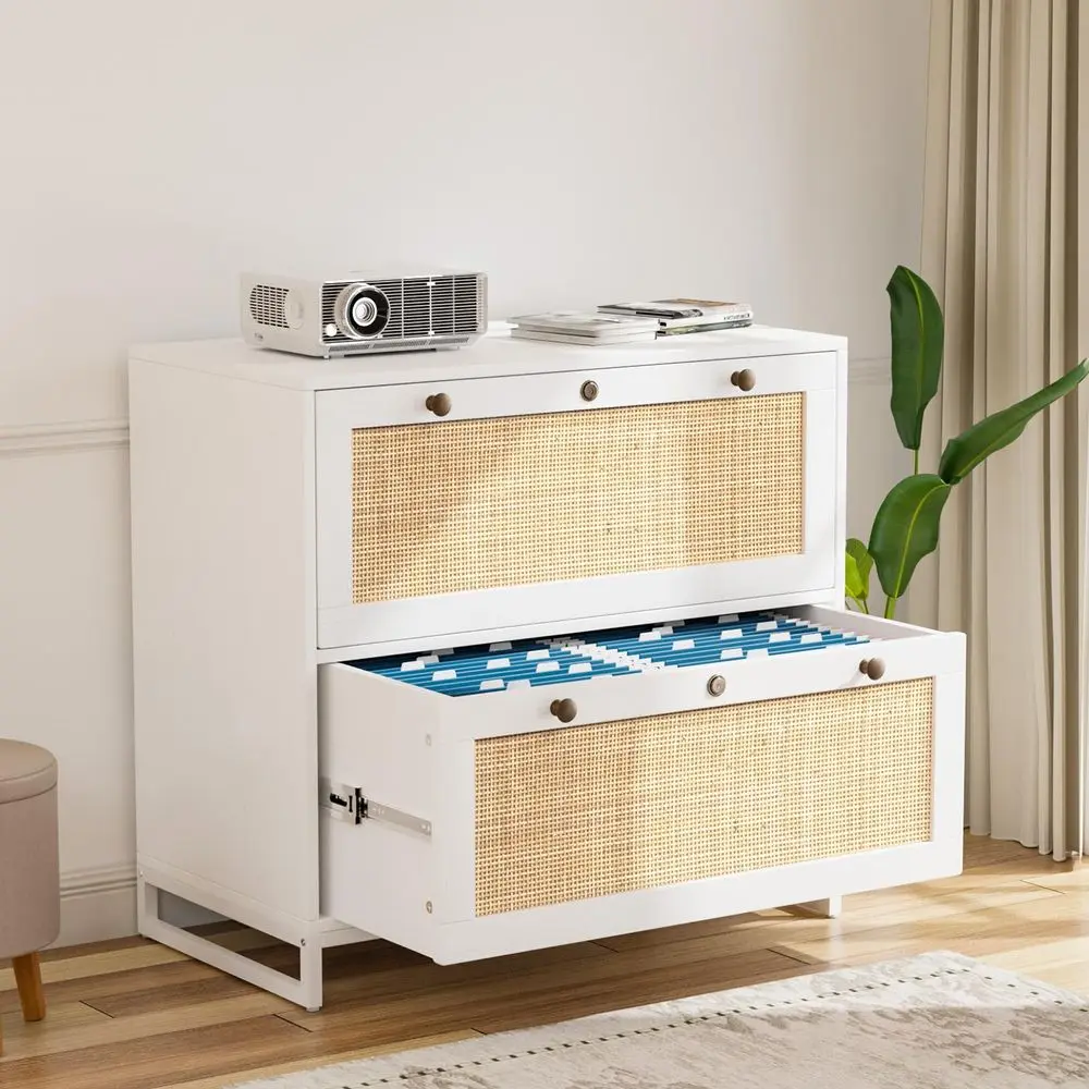 White amp Natural Rattan 2 Drawer Lateral File Cabinet with Lock, Wood Locking File Cabinets for Home Office, File Cabinet Prin
White amp Natural Rattan 2 Drawer Lateral File Cabinet with Lock, Wood Locking File Cabinets for Home Office, File Cabinet Prin
