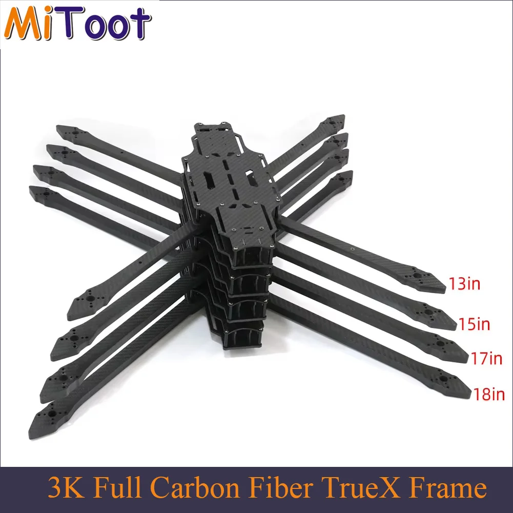 Mark4 V2 V3 13/15/17/18 Inch 3K Full Carbon Fiber TrueX Frame RC Quadcopter FPV Freestyle Long Range Drone Frame
Mark4 V2 V3 13/15/17/18 Inch 3K Full Carbon Fiber TrueX Frame RC Quadcopter FPV Freestyle Long Range Drone Frame