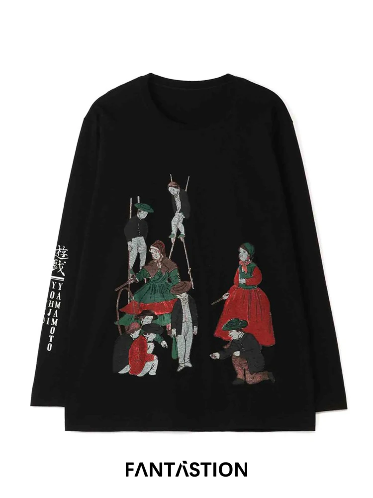 FANTASTION Vintage print design o-neck Long sleeved T-shirt daily casual Long sleeves tees
FANTASTION Vintage print design o-neck Long sleeved T-shirt daily casual Long sleeves tees