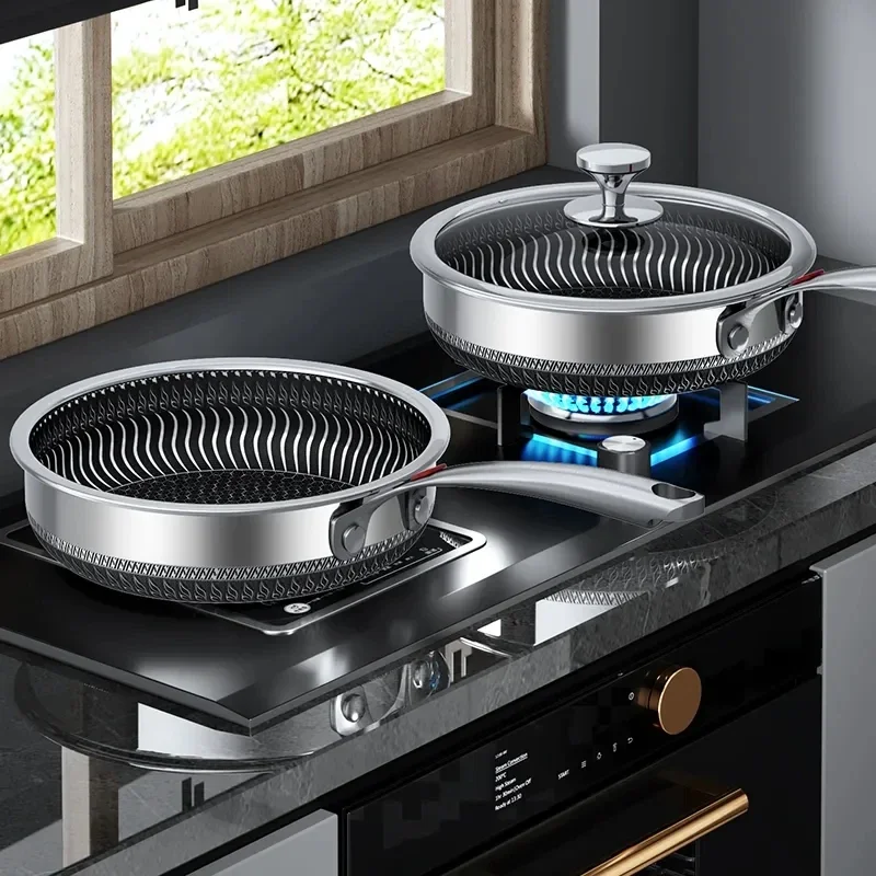 316/304 Stainless Steel Frying Pan High Quality Pan Fried Steak Non Stick Pan General Purpose Induction Cooker Honeycomb Wok
316/304 Stainless Steel Frying Pan High Quality Pan Fried Steak Non Stick Pan General Purpose Induction Cooker Honeycomb Wok