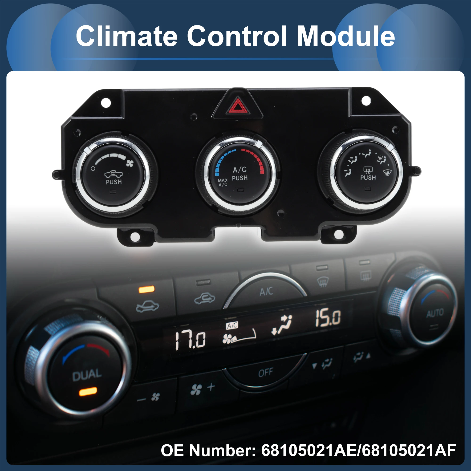 UXCELL No.68105021AE/68105021AF Climate Control Module for Ram 2500 3500 2013-2018
UXCELL No.68105021AE/68105021AF Climate Control Module for Ram 2500 3500 2013-2018
