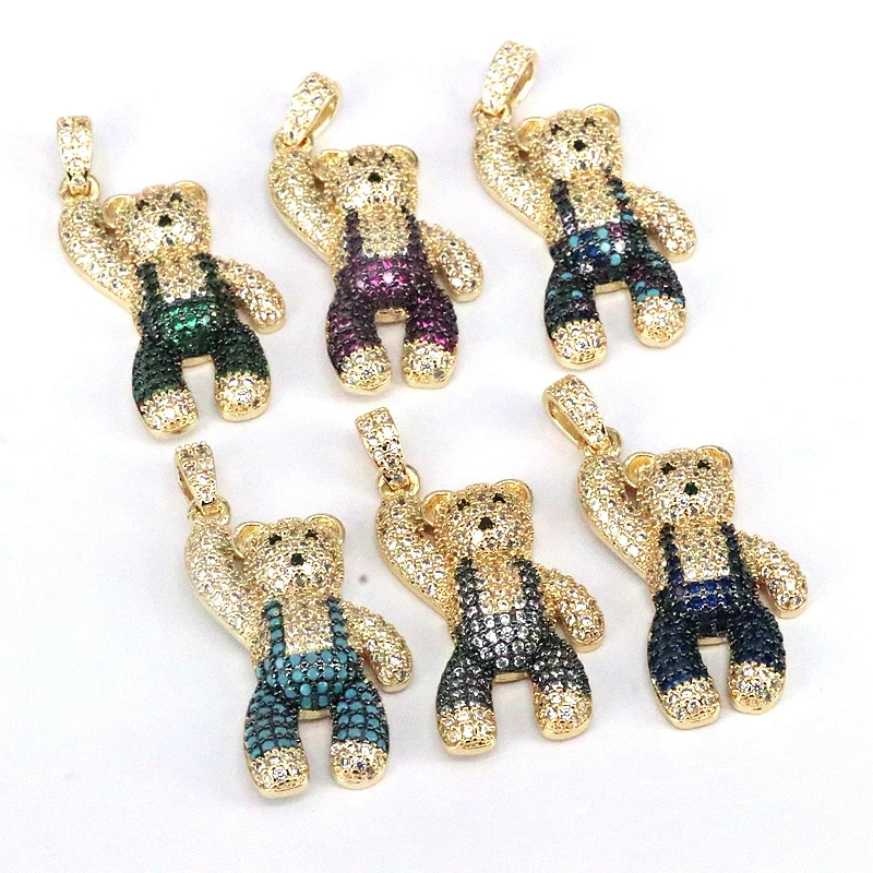 5Pcs 16x31mm Gold Plated Cubic Zirconia Bear Charm Pendant for Necklace Women Choker CZ Bracelet Accessories
5Pcs 16x31mm Gold Plated Cubic Zirconia Bear Charm Pendant for Necklace Women Choker CZ Bracelet Accessories
