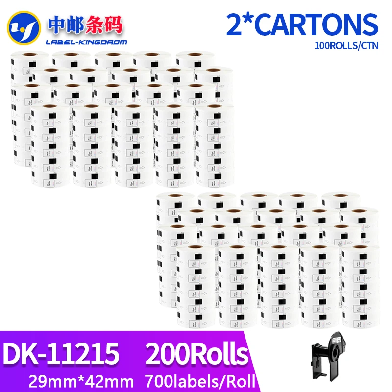200Rolls Compatible DK-11215 Label 29mm*42mm Die Cut Work for Brother Printer White Paper DK11215 DK-1215
200Rolls Compatible DK-11215 Label 29mm*42mm Die Cut Work for Brother Printer White Paper DK11215 DK-1215