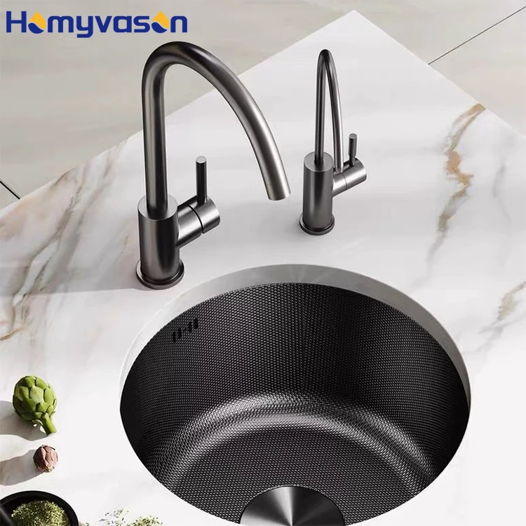 3mm Thickness Brushed Silver Home Kitchen Sink Machine Stainless Steel Round Kitchen Sink with Faucet
3mm Thickness Brushed Silver Home Kitchen Sink Machine Stainless Steel Round Kitchen Sink with Faucet