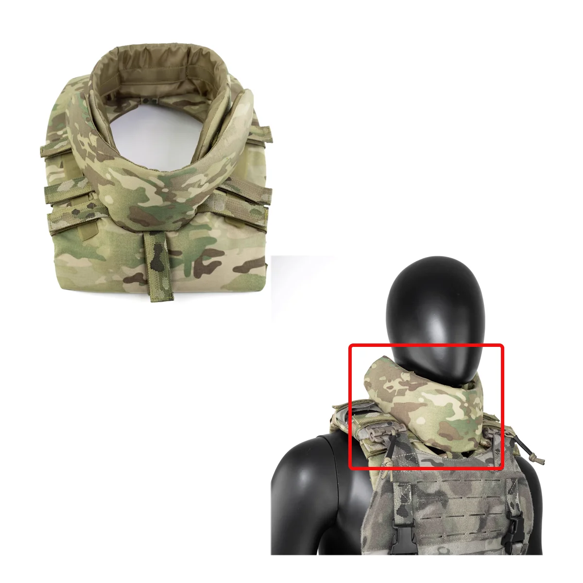 Protection Adjustable Tactical Hunting Neck Large Area Protective Vest Expansion Kit