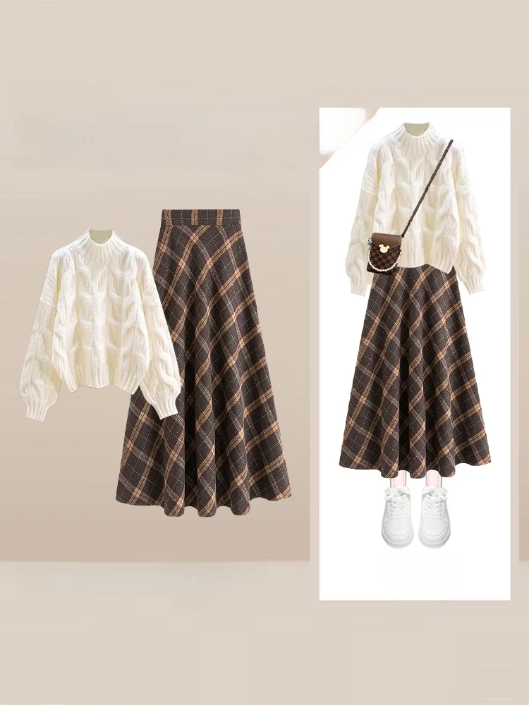 Faionable High-End Feel Set Autumn High Collar Long Sve Women's Slim A-Line Skirt f-length Skirt Casual Sle Two-pie...
Faionable High-End Feel Set Autumn High Collar Long Sve Women's Slim A-Line Skirt f-length Skirt Casual Sle Two-pie...