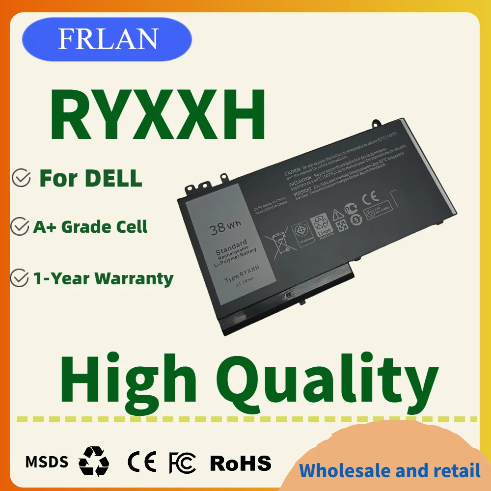 Factory Direct Sale RYXXH 38Wh 11.1V Laptop Battery for Latitude 3160 E5270 E5470 9P4D2 Batteries Laptop Battery
Factory Direct Sale RYXXH 38Wh 11.1V Laptop Battery for Latitude 3160 E5270 E5470 9P4D2 Batteries Laptop Battery