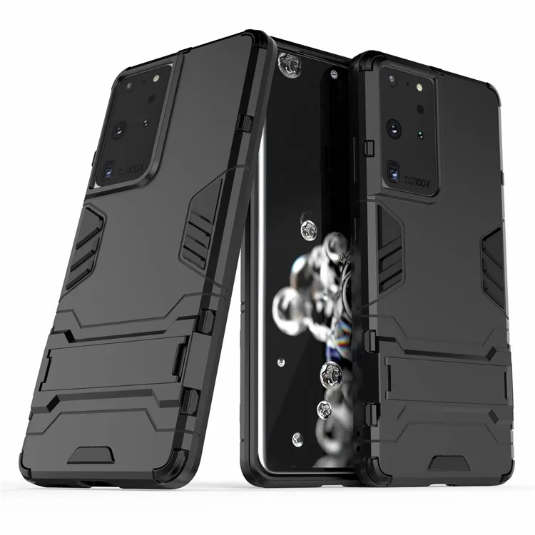 PC + TPU Hybrid Cover for Samsung Galaxy S21 Ultra 5G 2-in-1 Kickstand Case - Black
PC + TPU Hybrid Cover for Samsung Galaxy S21 Ultra 5G 2-in-1 Kickstand Case - Black