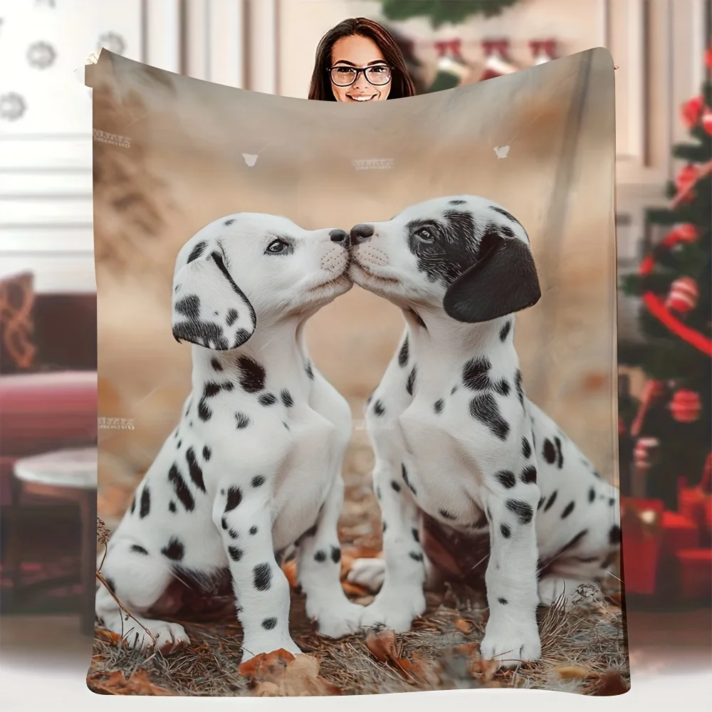 1 Dalmatian print blanket - cozy knit for friends, loved ones, birthdays, seasonal gifts | playful dog design | soft texture
1 Dalmatian print blanket - cozy knit for friends, loved ones, birthdays, seasonal gifts | playful dog design | soft texture