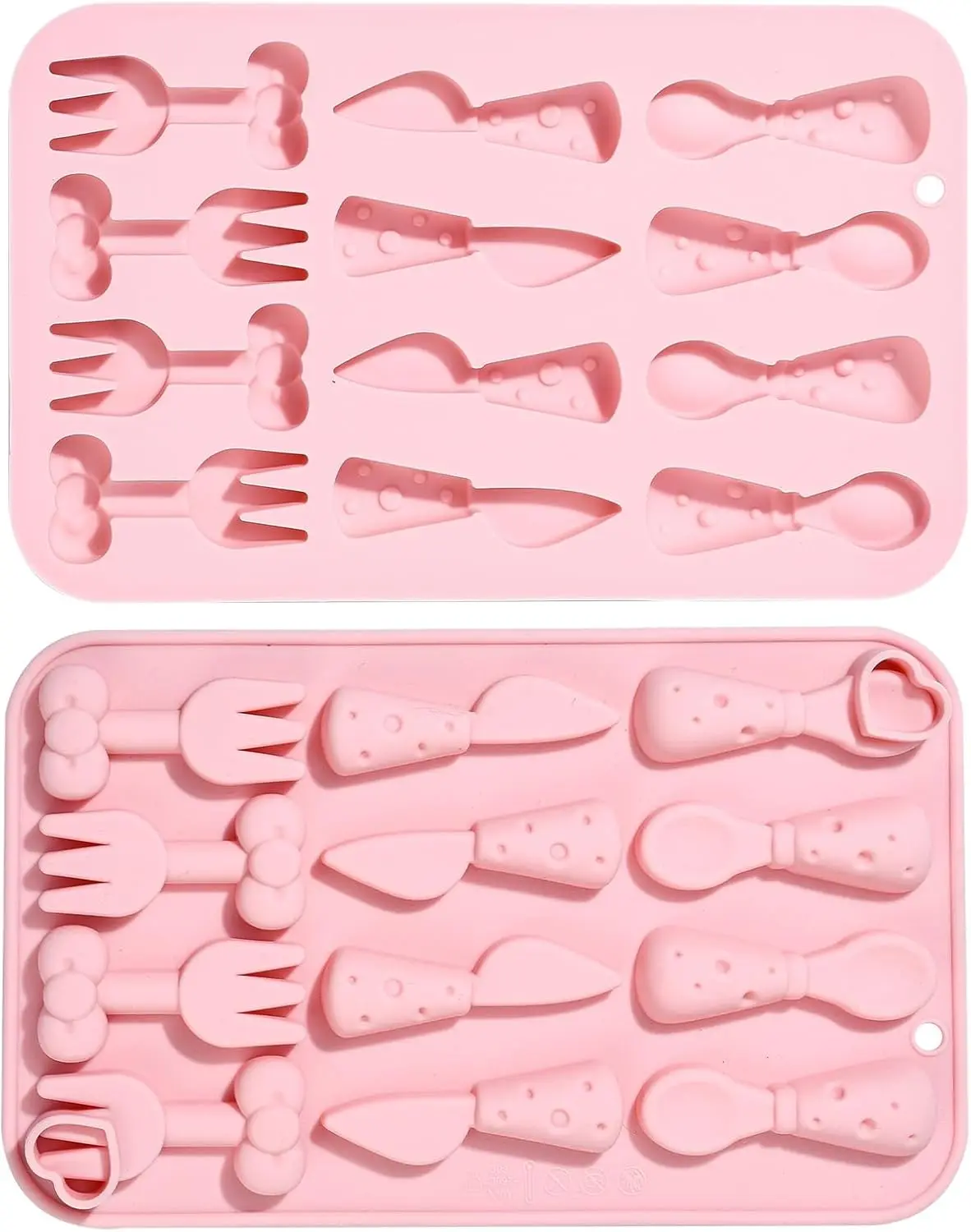 2 pcs Mixed Styles Tableware Theme silicone Mold Cutlery Knife Fork Spoon DIY Cake Chocolate Jello Candy Resin Making Decoration
2 pcs Mixed Styles Tableware Theme silicone Mold Cutlery Knife Fork Spoon DIY Cake Chocolate Jello Candy Resin Making Decoration