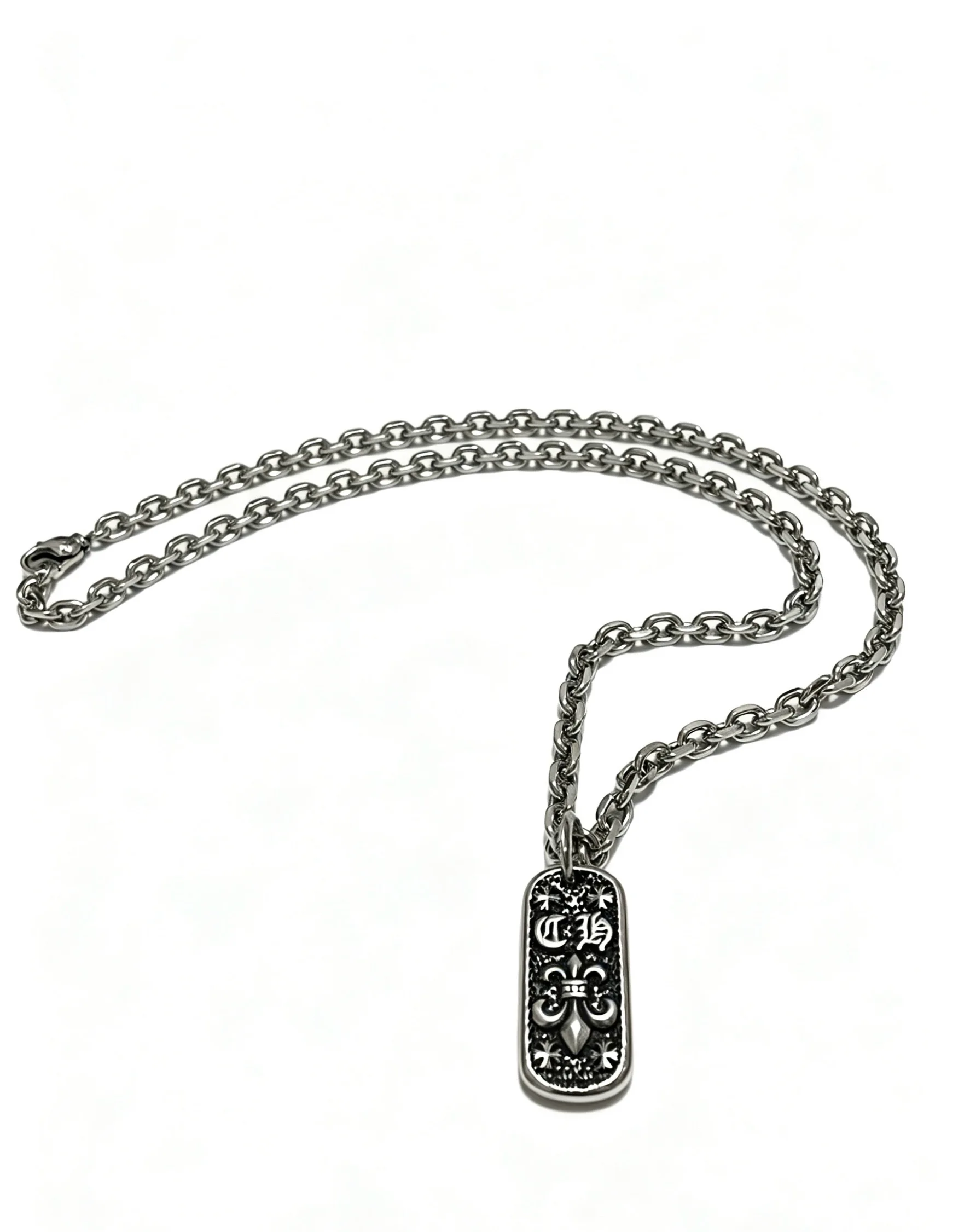 S925 Sterling Silver Vintage Old Long Brand Iris Pendant Necklace Punk Fashion Elegant CH Accessories
S925 Sterling Silver Vintage Old Long Brand Iris Pendant Necklace Punk Fashion Elegant CH Accessories