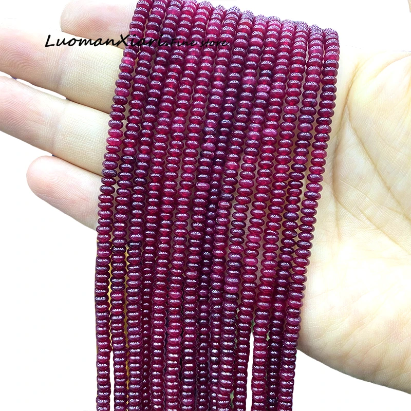 4x2mm Natural Stone Rondelle Ruby Red Chalcedony Loose Abacus Spacer Beads for Jewelry Making DIY Bracelets Charms Accessories
4x2mm Natural Stone Rondelle Ruby Red Chalcedony Loose Abacus Spacer Beads for Jewelry Making DIY Bracelets Charms Accessories