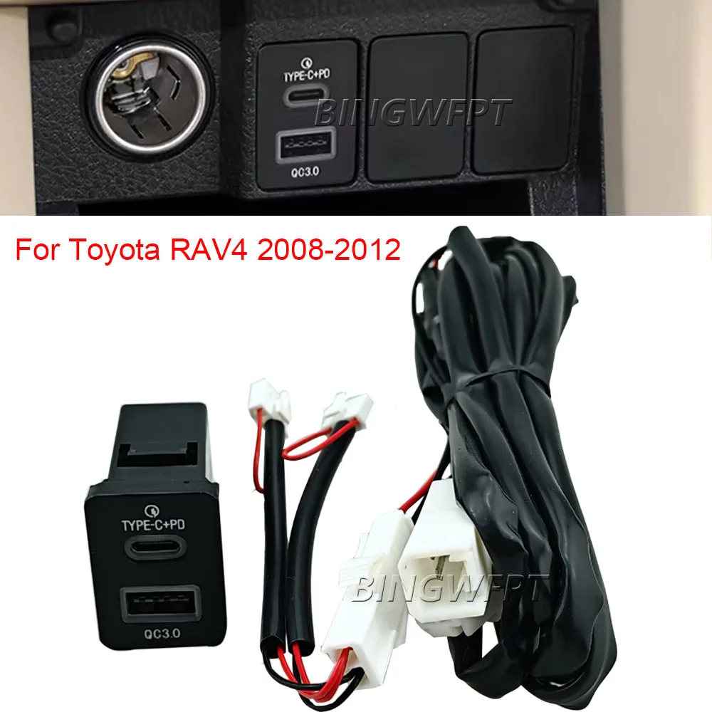For Toyota Land Cruiser 08-17 Corolla 06-13 Corolla Hybrid 16-17 QC3.0 Type-C Car USB Fast Charger Socket Red Backlight Adapter
For Toyota Land Cruiser 08-17 Corolla 06-13 Corolla Hybrid 16-17 QC3.0 Type-C Car USB Fast Charger Socket Red Backlight Adapter