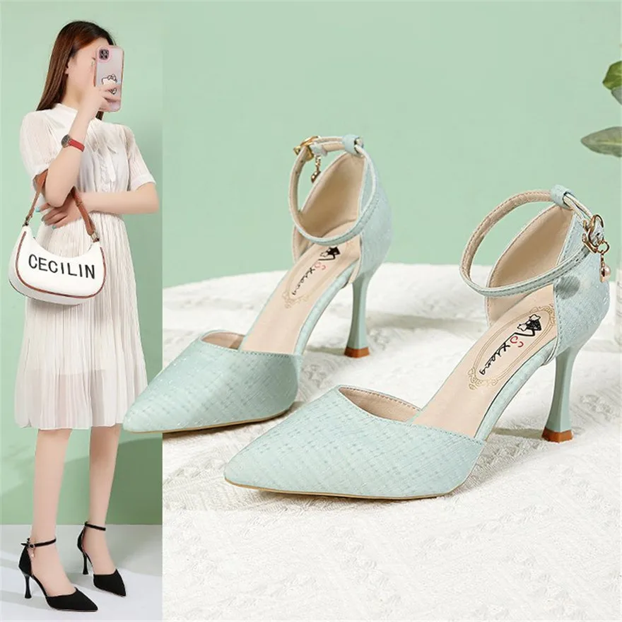 Black White Stone Pattern Retro Women Sandals 2025 Summer Pointy Toe Buckle High Heel 8CM Shoes Ladies Office Dress Pumps Hollow
Black White Stone Pattern Retro Women Sandals 2025 Summer Pointy Toe Buckle High Heel 8CM Shoes Ladies Office Dress Pumps Hollow