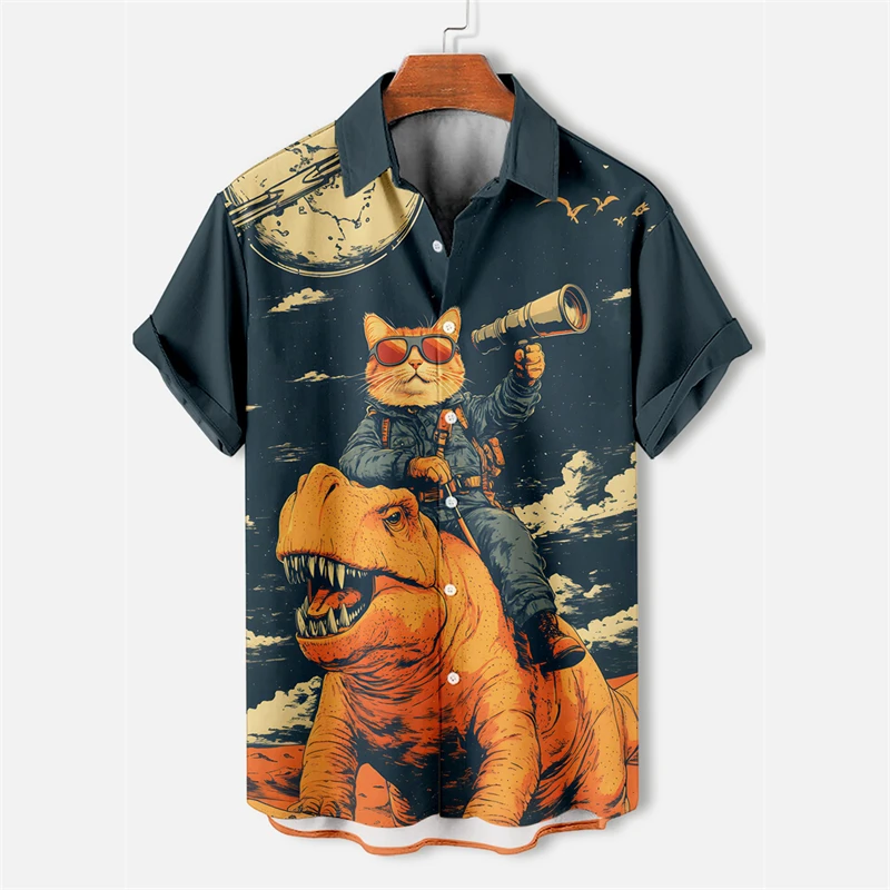 Cartoon Anime Cat Hawaiian Shirt Tops Fashion Casual Vacation Streetwear Blouse Men's Short Sleeve Summer Button Lapel Shirts
Cartoon Anime Cat Hawaiian Shirt Tops Fashion Casual Vacation Streetwear Blouse Men's Short Sleeve Summer Button Lapel Shirts