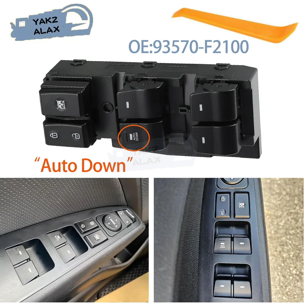93570-F2100 For Hyundai Elantra 2017 2018 2019 2020 Left Driver Side Master Power Window Control Switch with Auto Down Button
93570-F2100 For Hyundai Elantra 2017 2018 2019 2020 Left Driver Side Master Power Window Control Switch with Auto Down Button