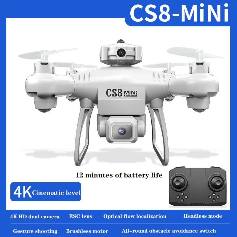 Мини-Дрон для аэрофотосъемки 4K HD CS8mini RC самолет умный обход препятствий игрушечный Дрон
Мини-Дрон для аэрофотосъемки 4K HD CS8mini RC самолет умный обход препятствий игрушечный Дрон