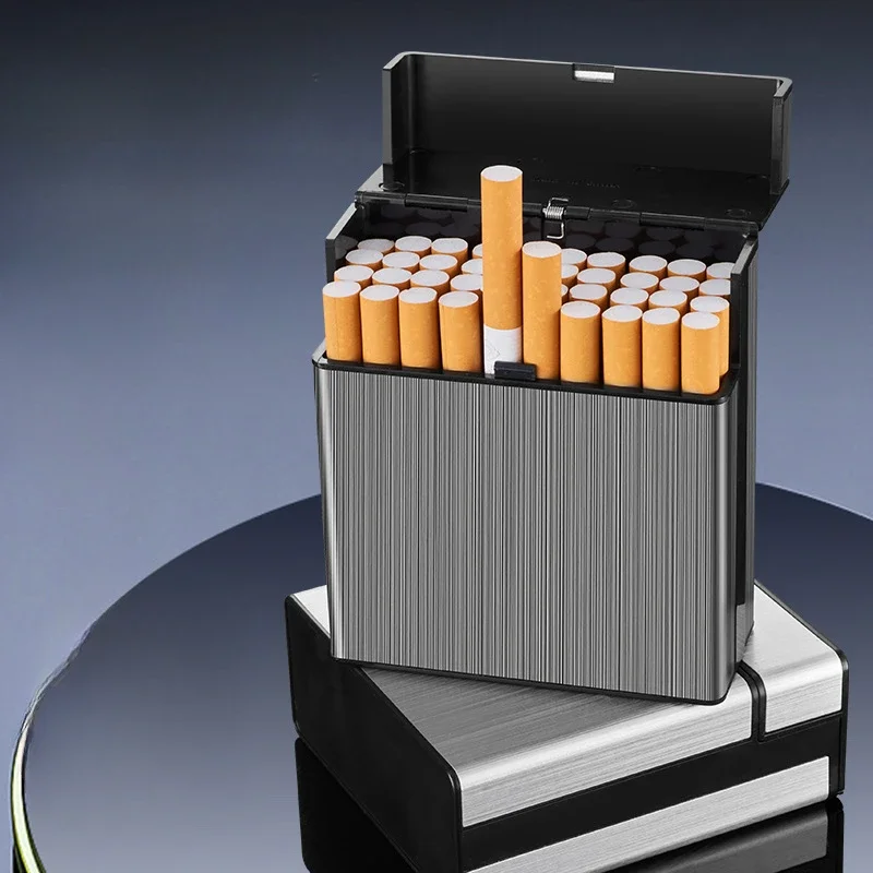 Large Capacity Cigarette Case Automatic Flip Cover Hold 40pcs Cigarettes Anti Pressure Portable Pocket Storage Box Smoking Tools
Large Capacity Cigarette Case Automatic Flip Cover Hold 40pcs Cigarettes Anti Pressure Portable Pocket Storage Box Smoking Tools