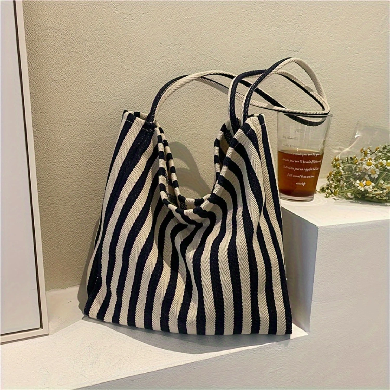Timeless Vintage Striped Tote Bag - Spacious & Stylish Shoulder Companion for Casual Fashionistas - Perfect for Shopping & Daily
Timeless Vintage Striped Tote Bag - Spacious & Stylish Shoulder Companion for Casual Fashionistas - Perfect for Shopping & Daily