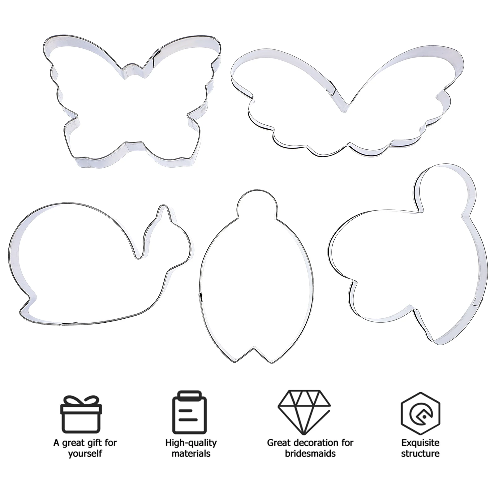 2Sets Cookie Molds Premium Stainless Steel Smooth Surface Multipurpose Cake DIY Molds for Home Restaurant Baking Accessories
2Sets Cookie Molds Premium Stainless Steel Smooth Surface Multipurpose Cake DIY Molds for Home Restaurant Baking Accessories