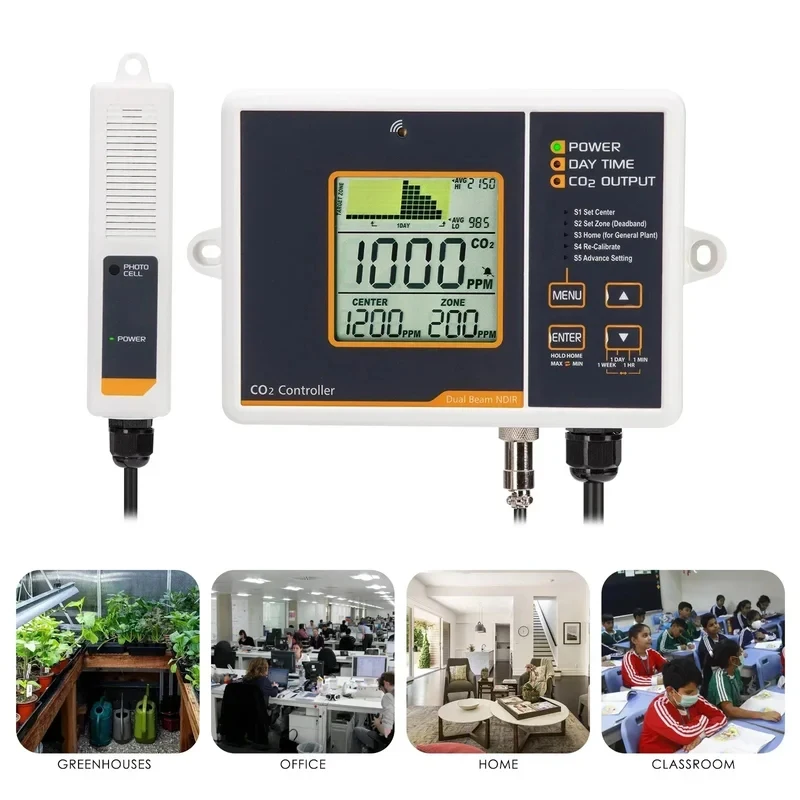 NEW Carbon Dioxide CO Controller/ 4. Meters Dual Beam NDIR, Day Night Detector Sensor Greenhouse, Muooms
NEW Carbon Dioxide CO Controller/ 4. Meters Dual Beam NDIR, Day Night Detector Sensor Greenhouse, Muooms