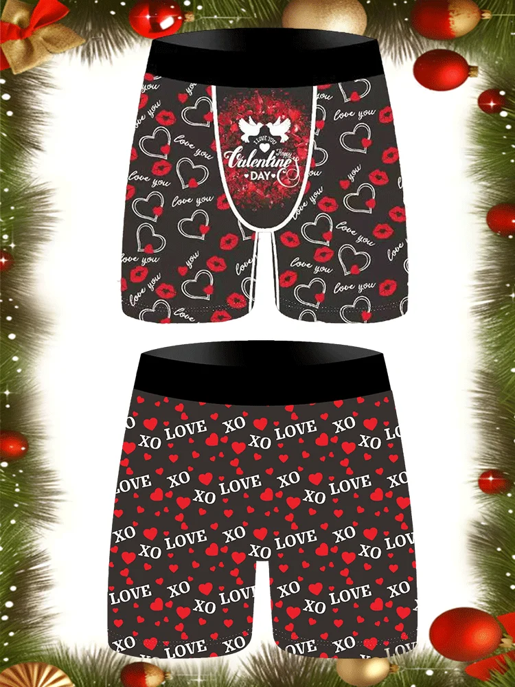 Personalized Unique Printed Heart-shaped Boxing Men's Underwear Knitted Ice Silk Breathable for Her Husband's Anniversary Gift
Personalized Unique Printed Heart-shaped Boxing Men's Underwear Knitted Ice Silk Breathable for Her Husband's Anniversary Gift