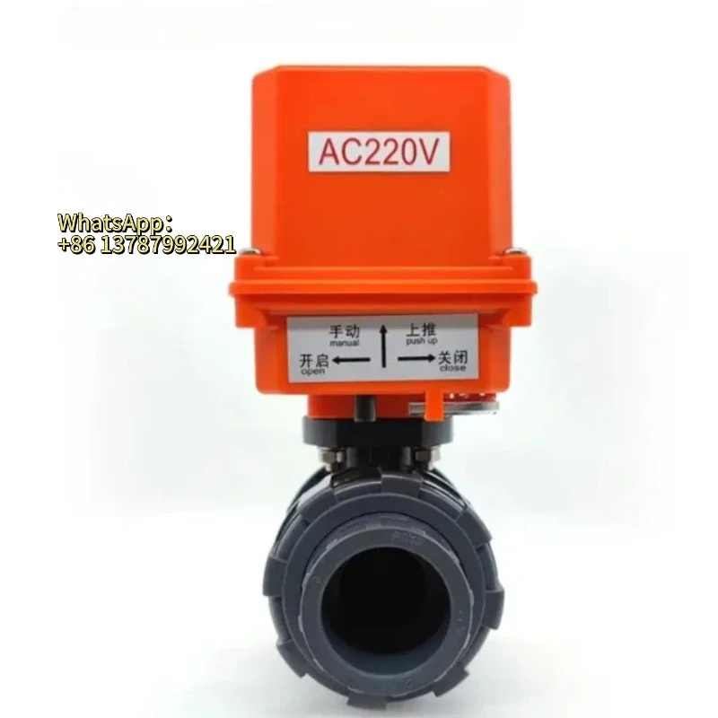 PVC electric ball valve double acting Q911F-10S union installation DN5063UPVC plastic electric valve
PVC electric ball valve double acting Q911F-10S union installation DN5063UPVC plastic electric valve