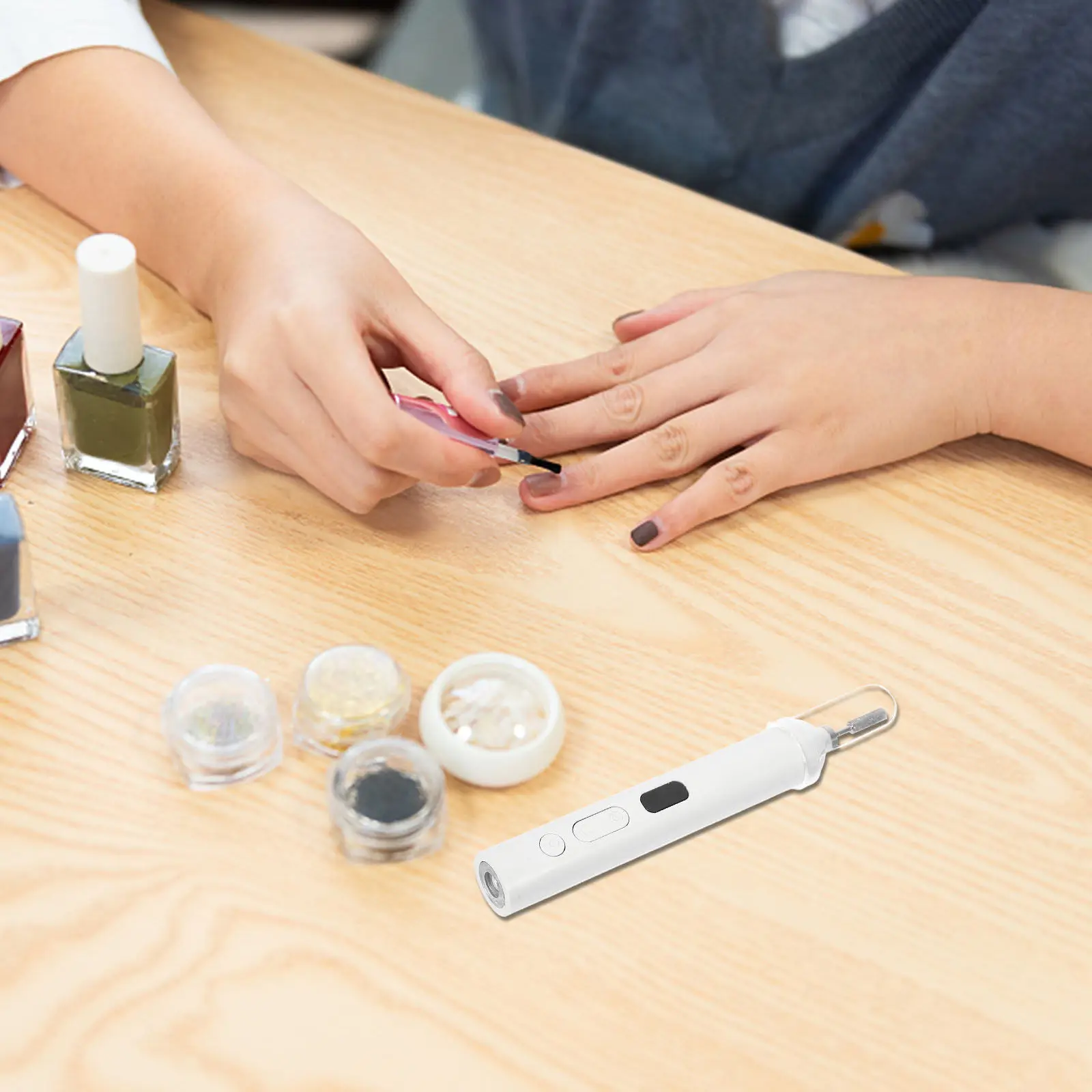 Electric Nail Drill Bit Compatible 2-in-1 Nail Pen Tool with Flashlight and Lamp Lightweight Portable for Women
Electric Nail Drill Bit Compatible 2-in-1 Nail Pen Tool with Flashlight and Lamp Lightweight Portable for Women