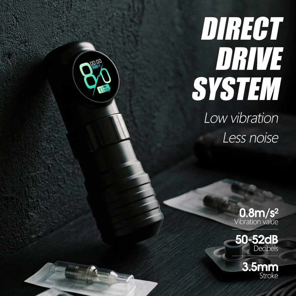 JS New Cool Wireless Tattoo Machine Pen Direct Drive System Custom Motor Tattoo Pen 3.5mm Strokes For Tattoo Art
JS New Cool Wireless Tattoo Machine Pen Direct Drive System Custom Motor Tattoo Pen 3.5mm Strokes For Tattoo Art
