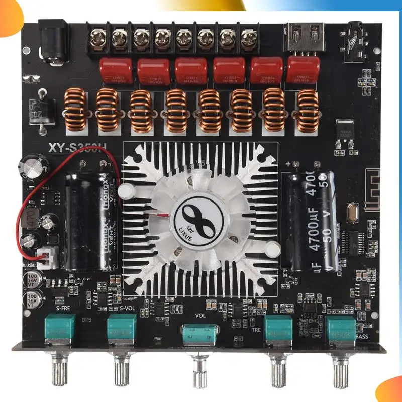 B48A XY-S350H 2,1-канальный TPA3251 Плата усилителя мощности Bluetooth Сабвуфер с высокими басами 220 Втx2 + 350 Вт
B48A XY-S350H 2,1-канальный TPA3251 Плата усилителя мощности Bluetooth Сабвуфер с высокими басами 220 Втx2 + 350 Вт