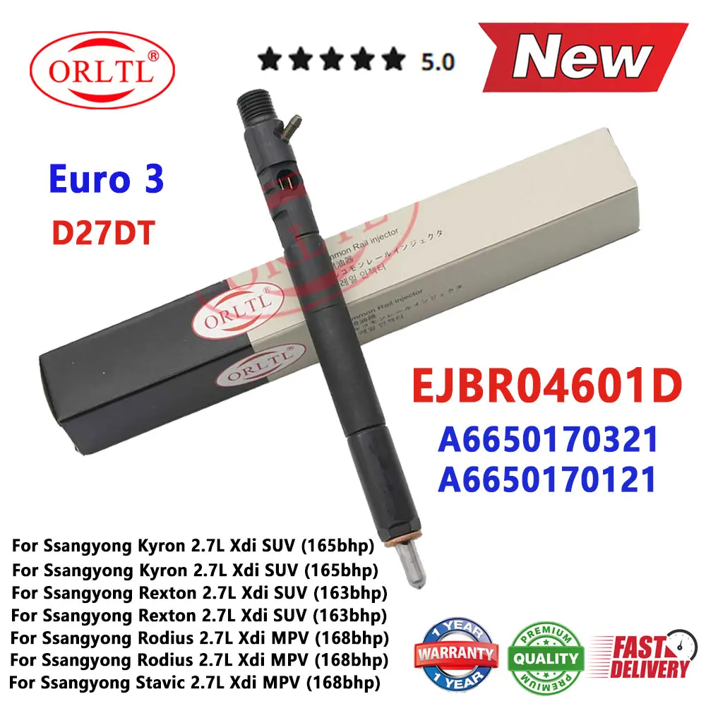 EJBR04601D Euro 3 New Nozzle 6650170321 A6650170321 for DELPHI Ssangyong Rexton Kyron 4601D High Quality Fuel Injector
EJBR04601D Euro 3 New Nozzle 6650170321 A6650170321 for DELPHI Ssangyong Rexton Kyron 4601D High Quality Fuel Injector