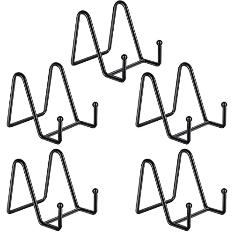 5 Pack Small Easel Metal Display Stands - Iron Plate Holder for Picture, Decorative Plate, Book, Photo, Artistic Work 5 pcs
5 Pack Small Easel Metal Display Stands - Iron Plate Holder for Picture, Decorative Plate, Book, Photo, Artistic Work 5 pcs