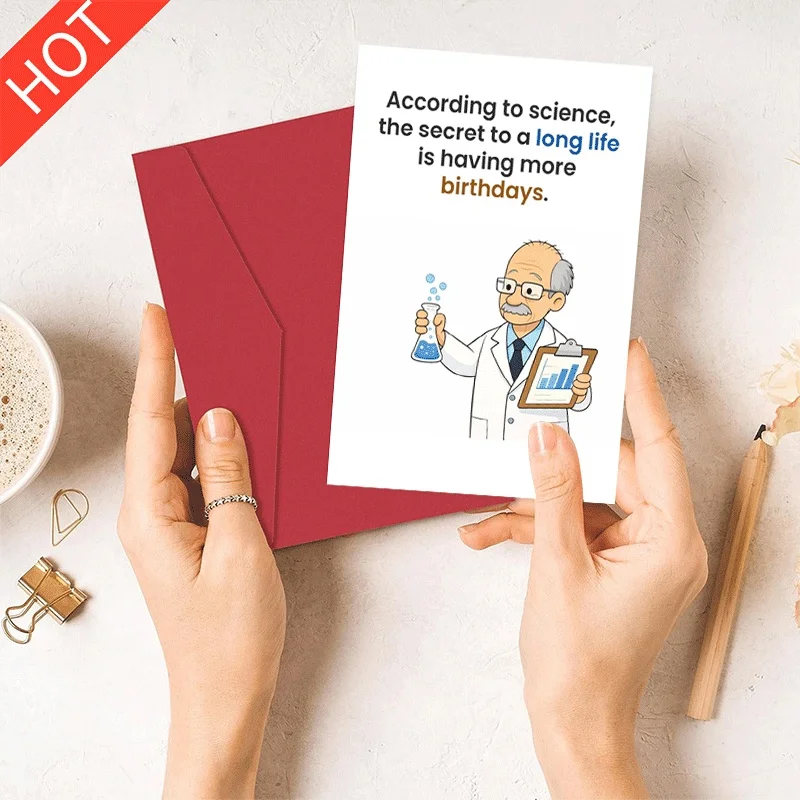 Funny Science Themed Birthday Greeting Card, Long Life Humor Birthday Card for Friend Family
Funny Science Themed Birthday Greeting Card, Long Life Humor Birthday Card for Friend Family