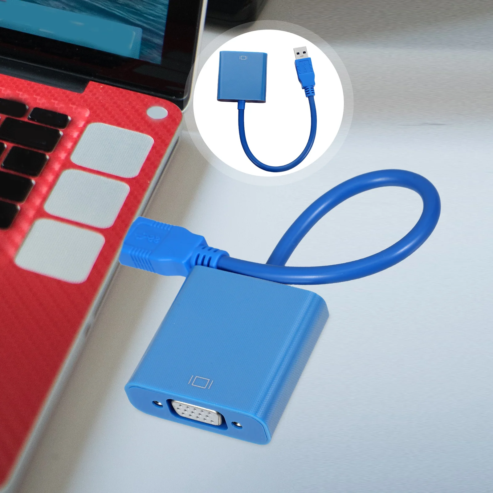 USB 3.0 to Vga Adapter for Monitor Blue Multi-Display Support 1920x1080p Resolution Easy Use Driver Included USB to Vga Adapter
USB 3.0 to Vga Adapter for Monitor Blue Multi-Display Support 1920x1080p Resolution Easy Use Driver Included USB to Vga Adapter