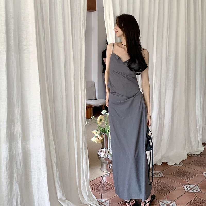 ay V-ne ter Top And Skirt Two-piece Set Design Sensation Home Faion Long Skirt Commute Sle Pure Color Summer 2023
ay V-ne ter Top And Skirt Two-piece Set Design Sensation Home Faion Long Skirt Commute Sle Pure Color Summer 2023