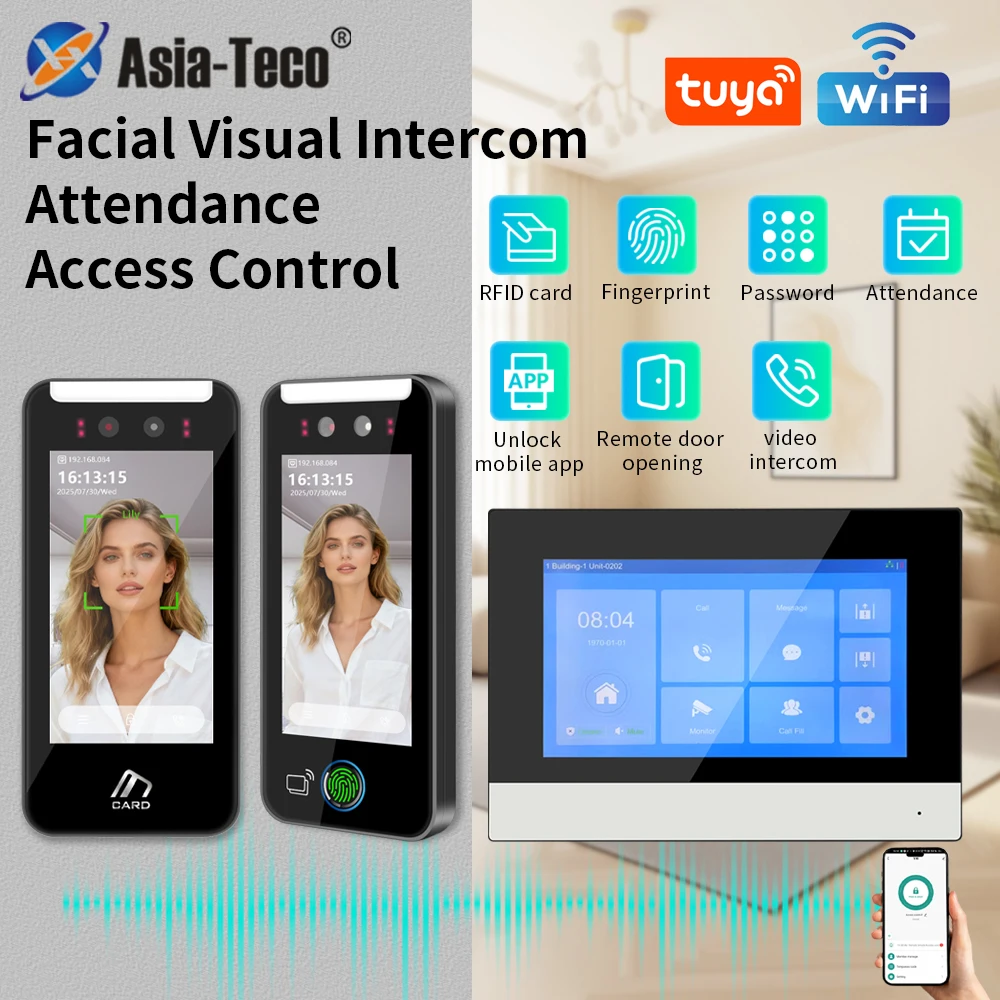 2.4G Wifi Tuya App Video Intercom Doorbell HD Camera for Apartment 7inch Touch Monitor one-key Unlock Password Attendance System
2.4G Wifi Tuya App Video Intercom Doorbell HD Camera for Apartment 7inch Touch Monitor one-key Unlock Password Attendance System