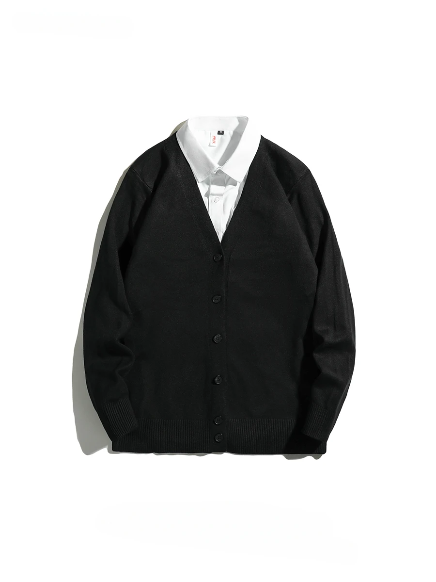 Men Japanese V-neck Fake Two-piece Solid Color Sweater Cardigan Trendy Street Lazy Gentle Casual Versatile Loose Knitted Jackets
Men Japanese V-neck Fake Two-piece Solid Color Sweater Cardigan Trendy Street Lazy Gentle Casual Versatile Loose Knitted Jackets