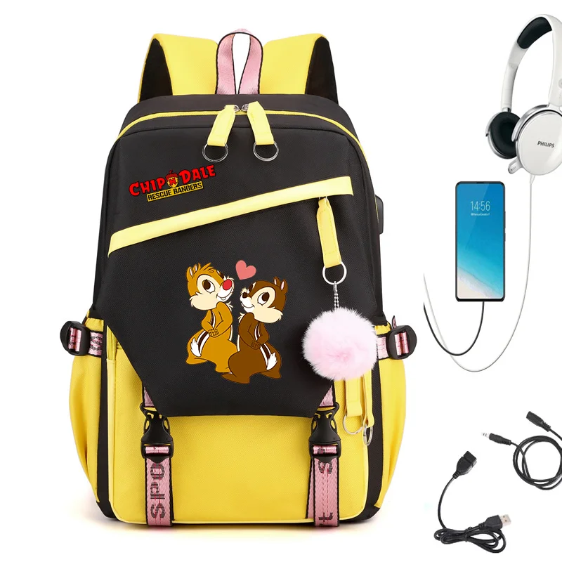 MINISO Chip n Dale школьный рюкзак с зарядкой через USB, мужской и женский студенческий рюкзак, школьная сумка с героями мультфильмов в стиле аниме Mochila
MINISO Chip n Dale школьный рюкзак с зарядкой через USB, мужской и женский студенческий рюкзак, школьная сумка с героями мультфильмов в стиле аниме Mochila