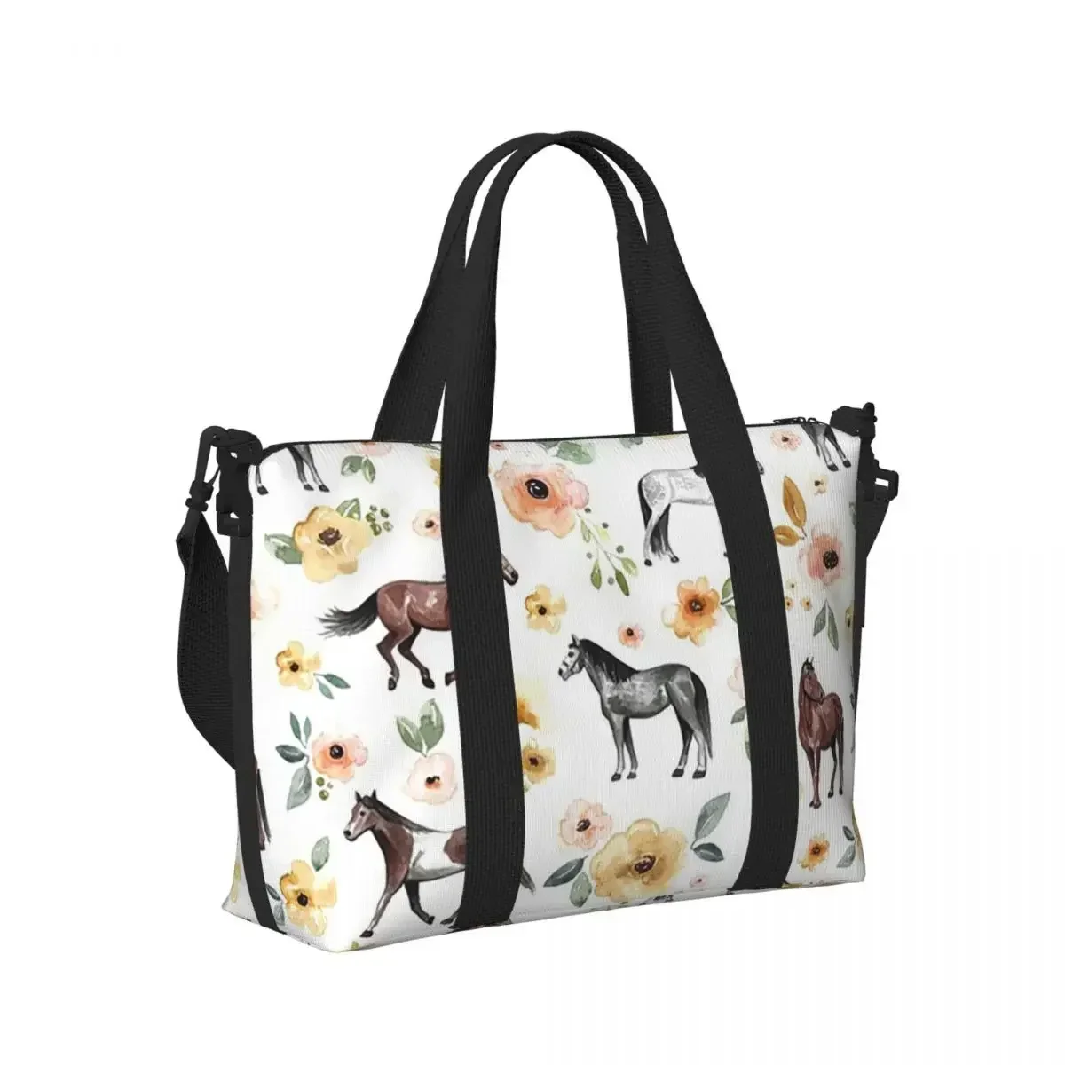 Horses Floral Horse Breeds Farm Animal Pets Beach Travel Bag Large Capacity Tote Bag for Yoga Women Shopping Duffle Shoulder Bag
Horses Floral Horse Breeds Farm Animal Pets Beach Travel Bag Large Capacity Tote Bag for Yoga Women Shopping Duffle Shoulder Bag