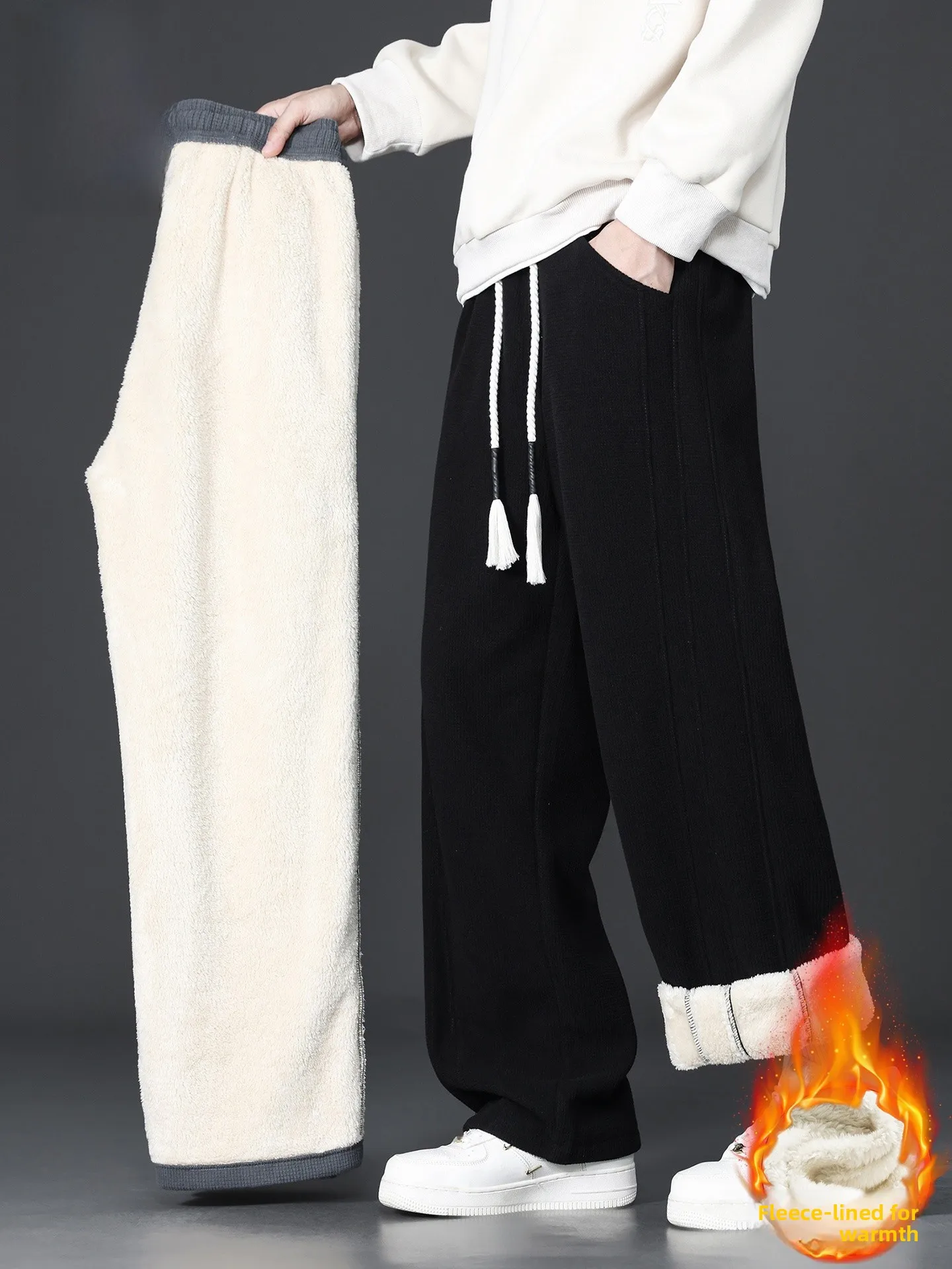 Мужские повседневные брюки свободного кроя с утепленной флисовой подкладкой, прямые штанины, теплые, в стиле стритвир, бренд TUCANO, модные городские, стильные
Мужские повседневные брюки свободного кроя с утепленной флисовой подкладкой, прямые штанины, теплые, в стиле стритвир, бренд TUCANO, модные городские, стильные