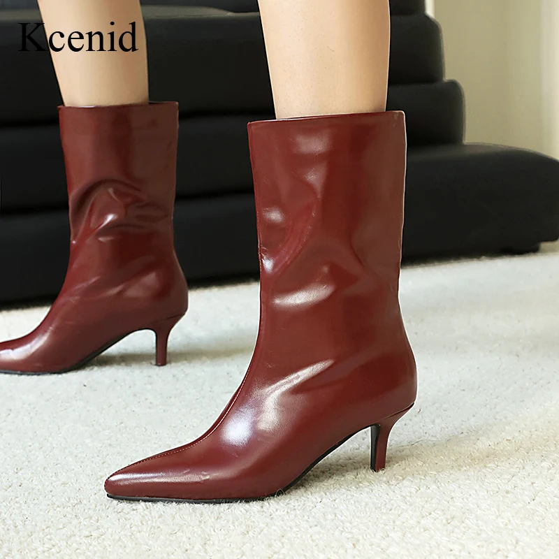 Kcenid/2026 модные женские ботильоны с острым носком на высоком каблуке, короткие модельные туфли, осенне-зимняя пикантная женская обувь, размер 33-46 
Kcenid/2026 модные женские ботильоны с острым носком на высоком каблуке, короткие модельные туфли, осенне-зимняя пикантная женская обувь, размер 33-46