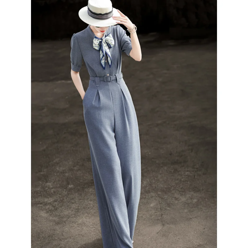 MEXCOCO 2026 Summer New Arrival Elegant Jumpsuit, Bow Neck with Scarf, High-grade Commuter Wide Leg Pants
MEXCOCO 2026 Summer New Arrival Elegant Jumpsuit, Bow Neck with Scarf, High-grade Commuter Wide Leg Pants